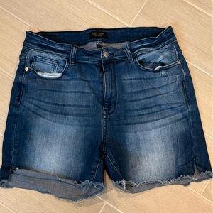 Judy Blue Women’s Medium Wash Distressed Jean Shorts - Size 2X